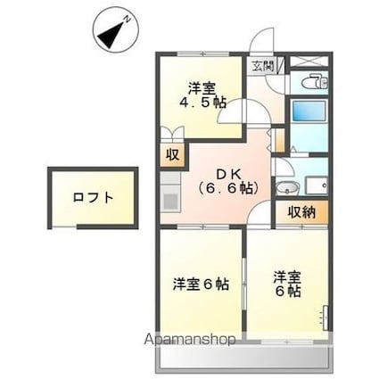 レジデンス・ヒロ[3DK/49.5m2]の間取図