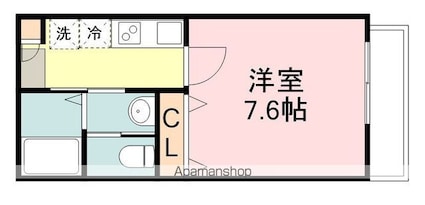 フォレスタ幸町[1K/23.19m2]の間取図