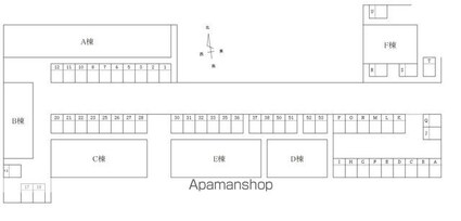 セジュールのざき　Ｅ棟[3DK/48.78m2]の配置図