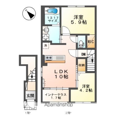 堺市中区東八田アパート工事の間取り写真