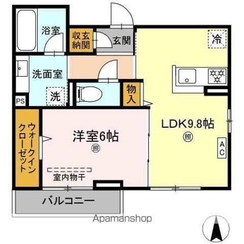 DーROOMコサコの間取り写真
