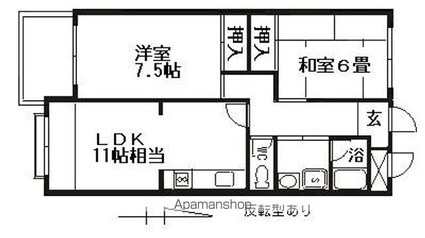 長野県長野市大字稲葉[2LDK/65.61m2]の間取図