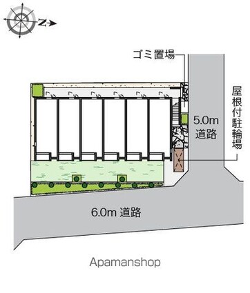 レオネクストジャルダン[1R/25.54m2]の配置図