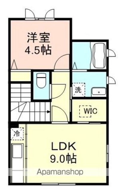 和歌山県和歌山市毛見[1LDK/44.08m2]の間取図