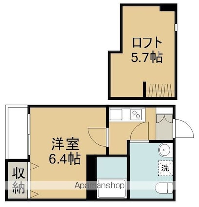 ＣｏＣｏ東仙台[1K/21.2m2]の間取図