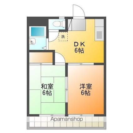 モンテヴェルデ[2DK/37.26m2]の間取図