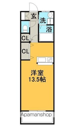 キャッスル常滑[1R/39.3m2]の間取図