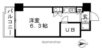 朝日プラザ名古屋ターミナルスクエア[1R/18m2]の間取図