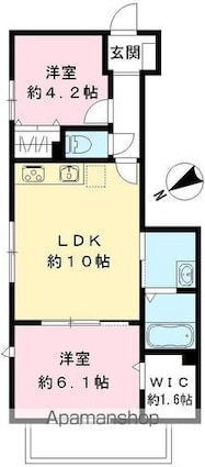 コンフォート世田谷[2LDK/47.21m2]の間取図
