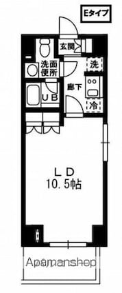 レジディア杉並方南町[1K/28.52m2]の間取図