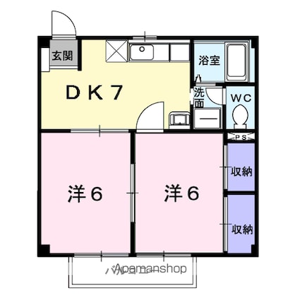 アクティブＺＥＮ[2DK/40.57m2]の間取図