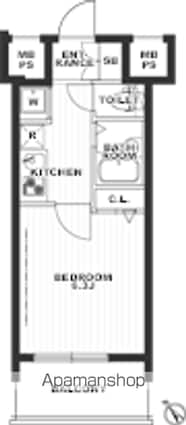 アーデン板橋[1K/21.85m2]の間取図