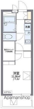 レオパレスフォレ　流山[1K/20.81m2]の間取図