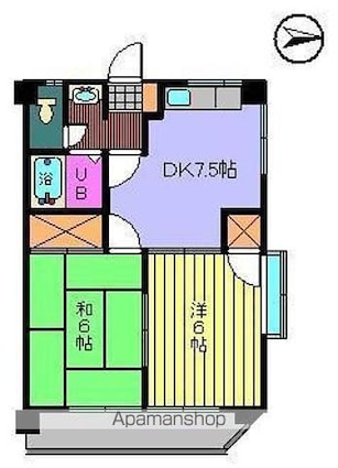 カーサみやび[2DK/40.5m2]の間取図