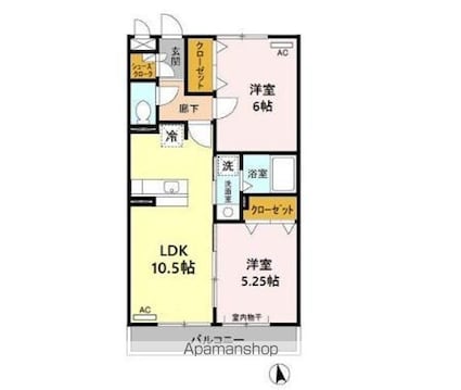 Ｄ’ｒｏｏｍ京命[2LDK/50.01m2]の間取図