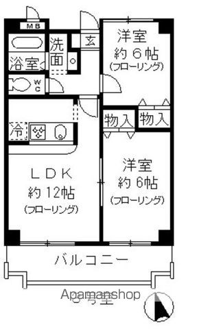 ベルドミール葵22の間取り写真