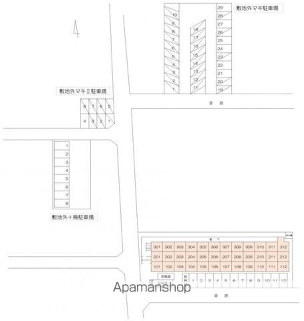 香川県高松市木太町[1R/33.6m2]の配置図