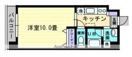 グランシャトレ伊賀上[1K/30.38m2]の間取図
