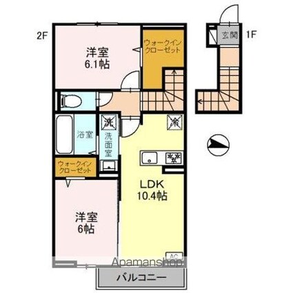 ハイムＡＧ[2LDK/59.57m2]の間取図