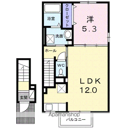 サニーガーデン　Ｋ[1LDK/43.32m2]の間取図