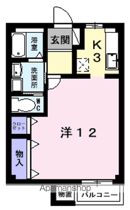 マダムハウス[1K/37.85m2]の間取図