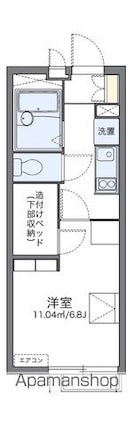レオパレスアイリス[1K/19.87m2]の間取図