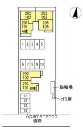 クレスト林[1LDK/41.84m2]の配置図