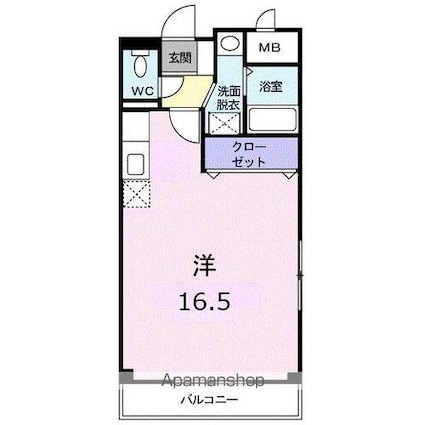 エトワール[1R/40.5m2]の間取図