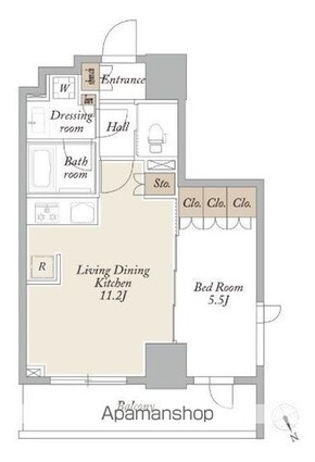 プライマル浅草言問通[1LDK/40.33m2]の間取図