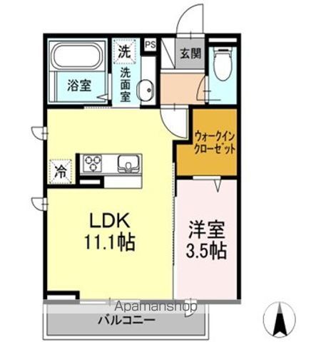 【立川市幸町のアパートの間取り】