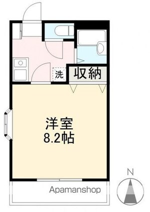 サンビート[1K/26m2]の間取図