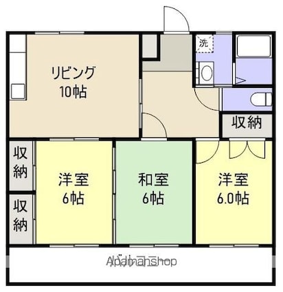 アルカディアマンション[3LDK/69.16m2]の間取図