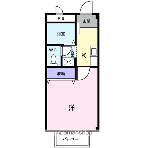 【海南市岡田のアパートの間取り】