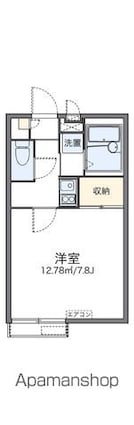 レオパレスジャスミン[1K/23.18m2]の間取図