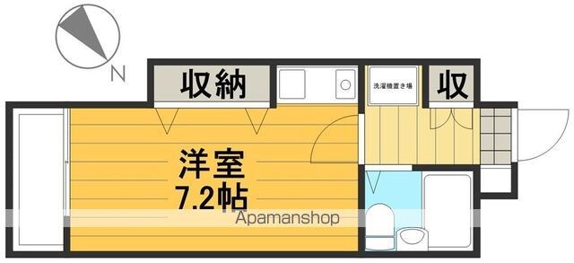 パークサイドフラット三茶[1R/20.06m2]の間取図