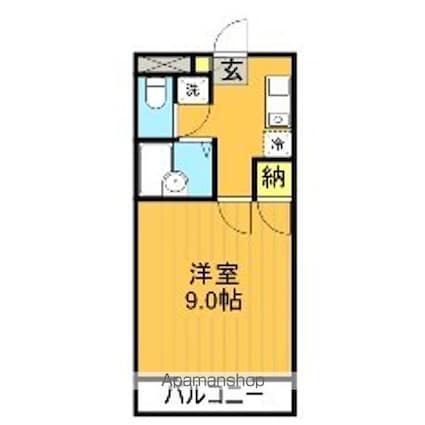 福島県郡山市堤１丁目[1K/26.73m2]の間取図