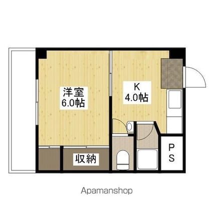 前田ビル[1K/24.36m2]の間取図