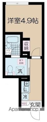 フェリーチェ桜上水Ａ[1K/17.42m2]の間取図