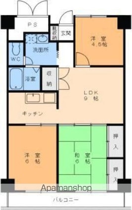 ライブタウン高砂[3LDK/56.7m2]の間取図