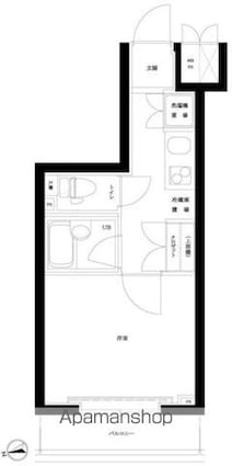 ルーブル荻窪弐番館[1K/20.45m2]の間取図