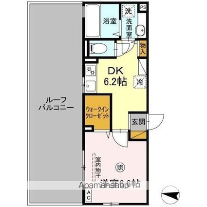 パークサイドＳＯＧＡ[1DK/32.51m2]の間取図