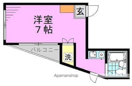 東京都杉並区阿佐谷南２丁目[1R/21.45m2]の間取図