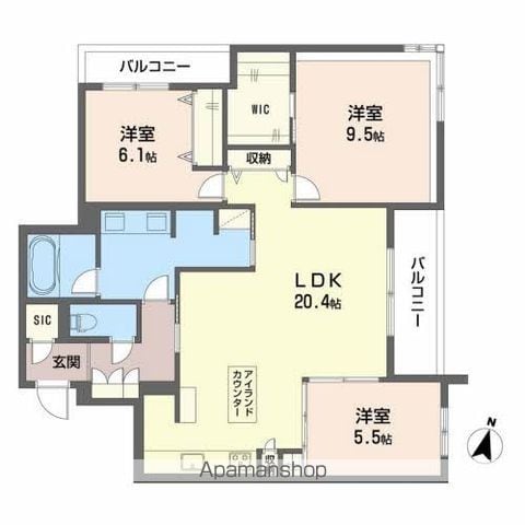 シャーメゾン グランシャンテ別府の間取り写真