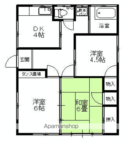 郡山市 1階建 築49年の間取り写真
