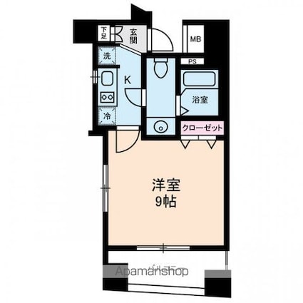 エルフラット鶯谷[1K/29.52m2]の間取図