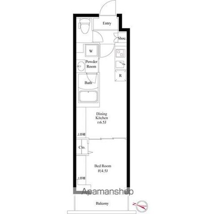 ＡＺＥＳＴ　志村三丁目Ⅱ[1DK/25.5m2]の間取図