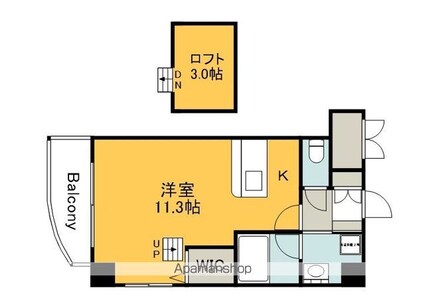 グランドポレストーネ竹屋[1R/29.16m2]の間取図