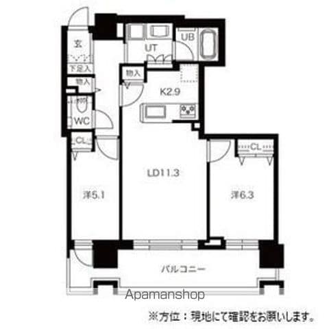 プレミストタワーズ札幌苗穂 BRIGHT GATEの間取り写真