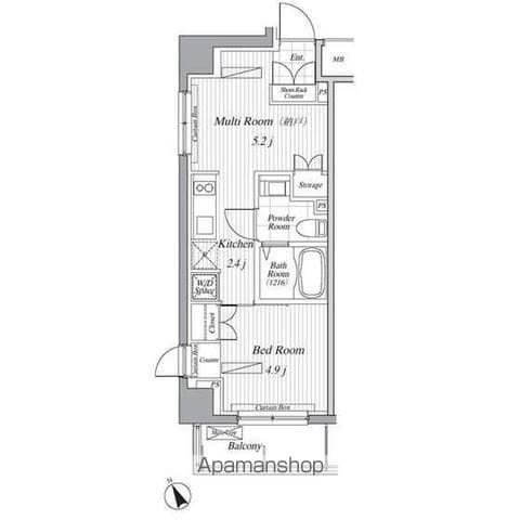 【中野区弥生町のマンションの間取り】