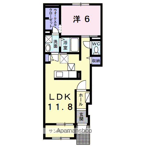 【香取市小見川のアパートの間取り】